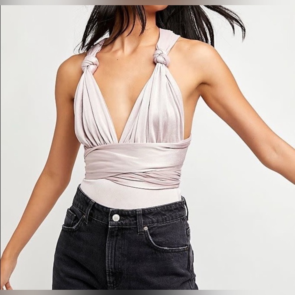 Free people wear me 100 ways convertible bodysuit sz sm